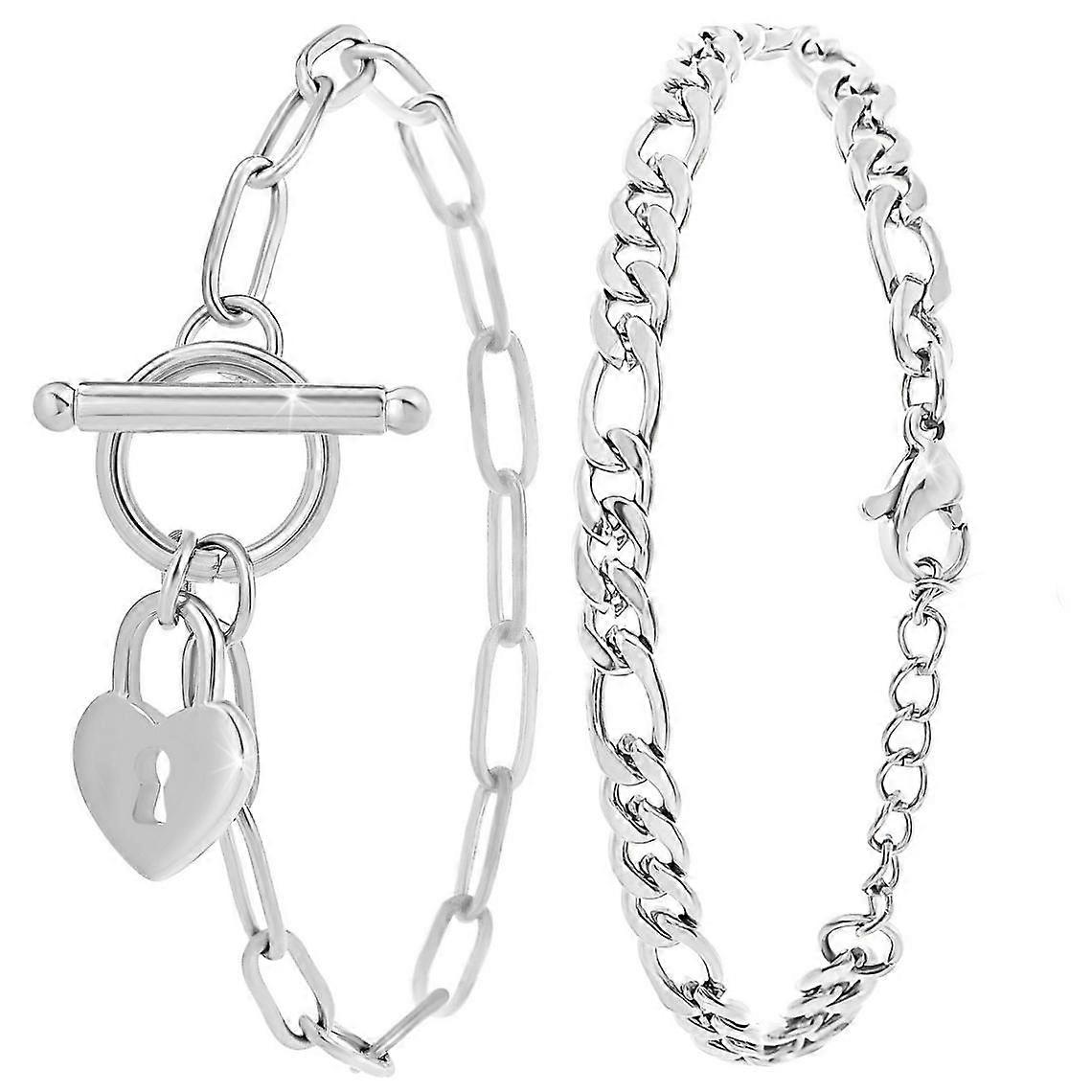 Bracelet Femme So Charm - B3227-ARGENT+B2384-ARGENT - Bracelet Mode Argenté