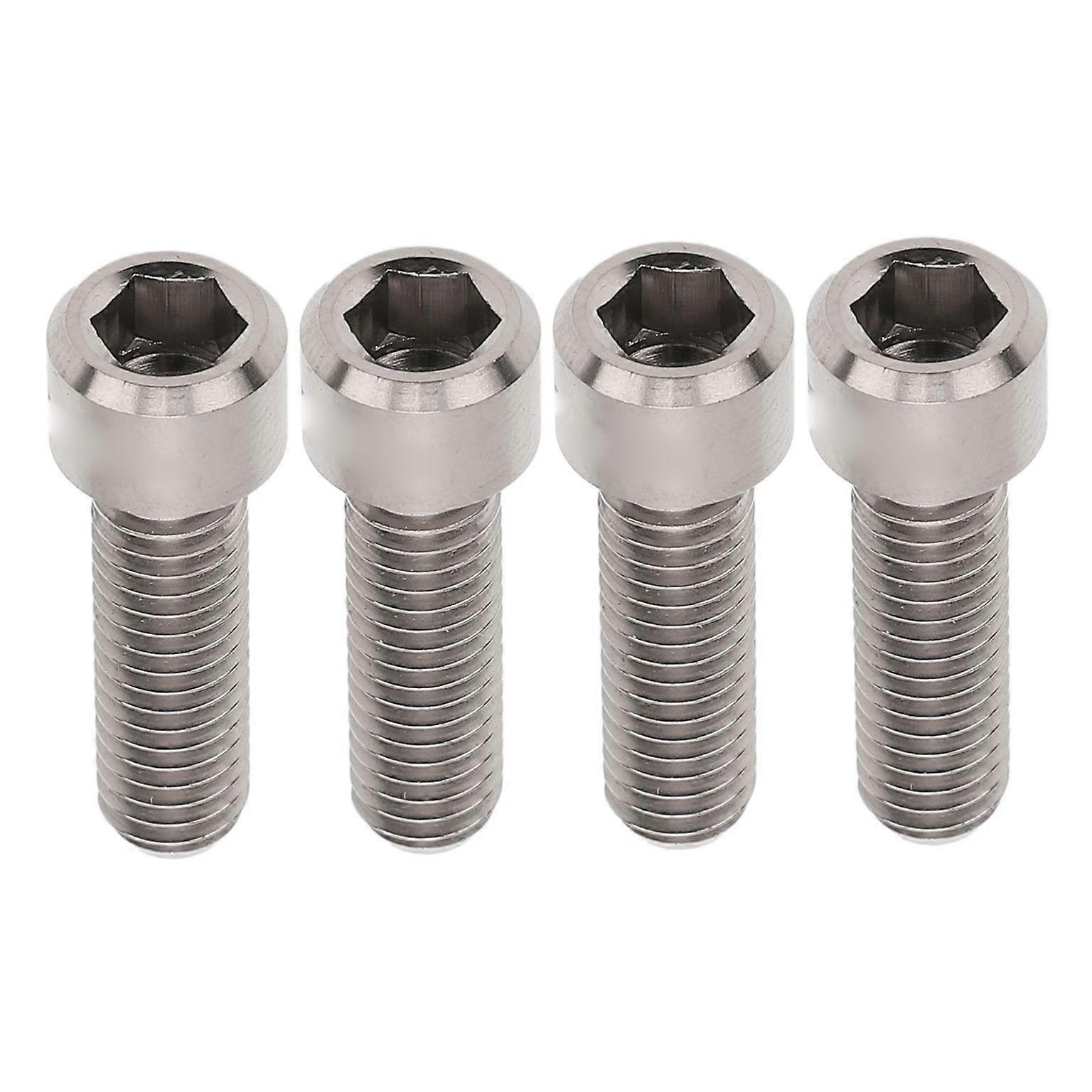 4PCS M6x20mm Titanium Alloy Disc Brake Fixed Bolts