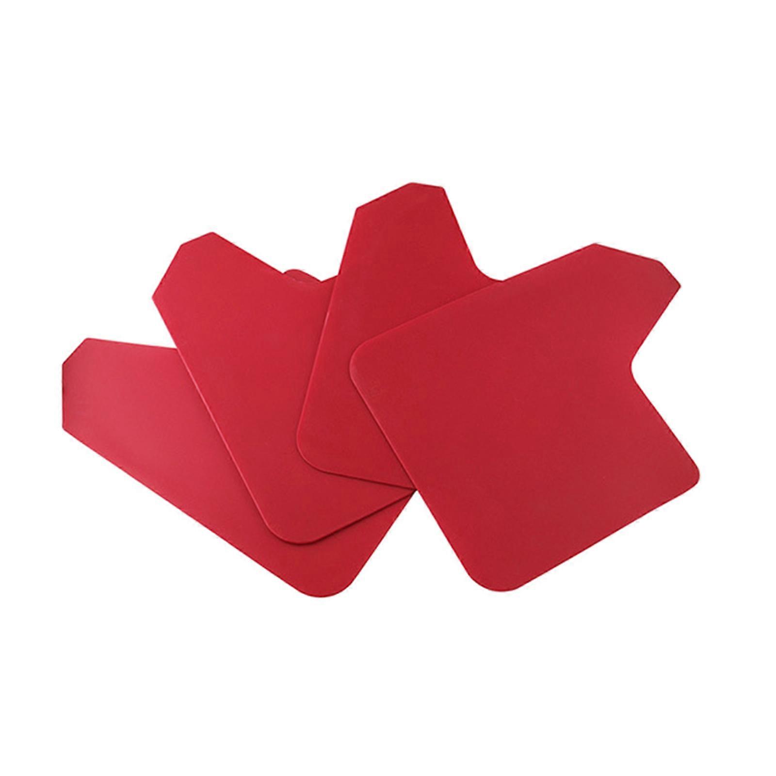 Automotive-Modificated Tear Tire Fender Accessory Car Front Rear Mud Flaps Splash-Guards No Collision for SUV Van Pickup  Red