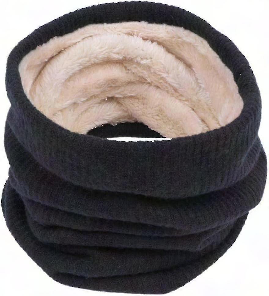 Premium Double-Layer Knit Fleece Infinity Scarf med varmare halsvärmare och Circle Loop halsdukar för vinterpresenter