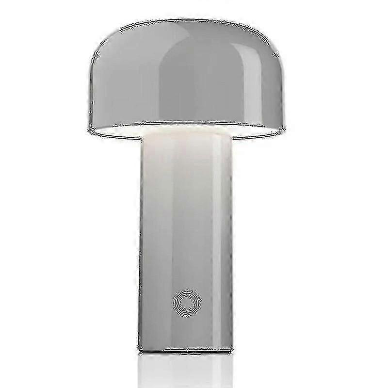 Lampe de table rechargeable à LED en forme de champignon, 3 W, 3 niveaux d'éclairage, veilleuse en métal