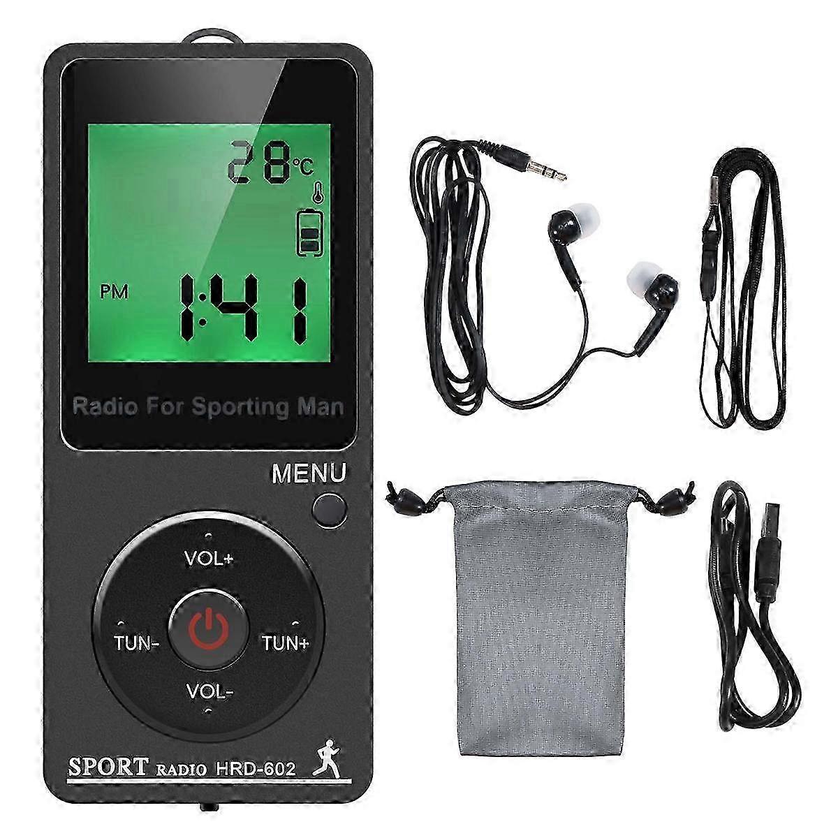 Radio AM/FM portable avec casque Style Walkman Design compact