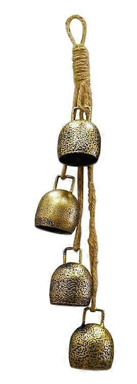 Set of Decorative Copper Bells for Decorating Christmas Trees Large Diameter