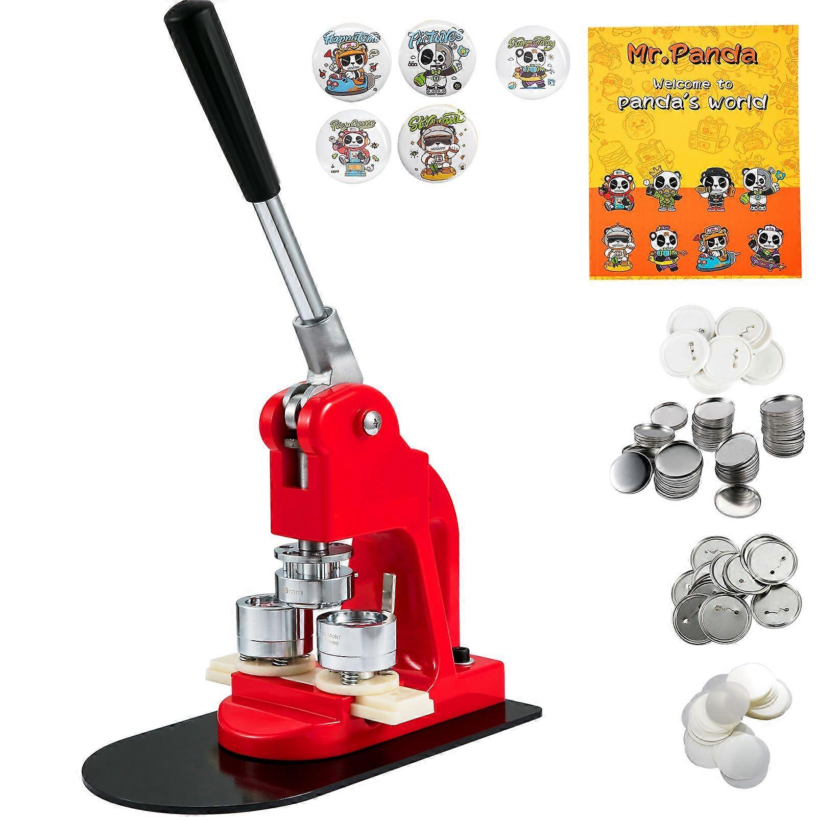 Button Maker Machine Badge Pin Machine 1" 25 MM 500 Gratisteile Pressemappe