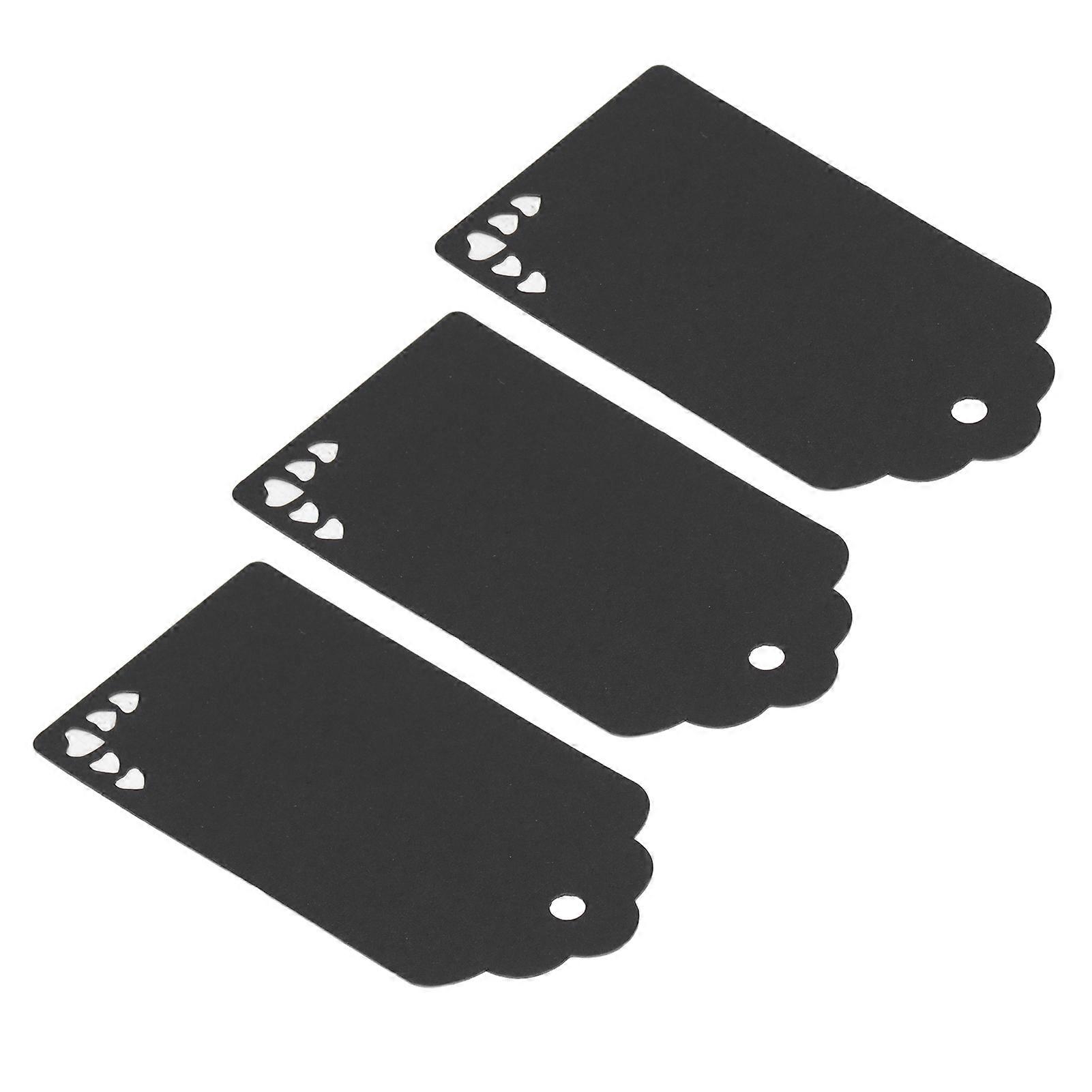 GPB 100 Pcs Clothing Tags Double Sided Kraft Paper DIY Craft Gift Tag with 30m Jute Twine for Wedding Christmas Thanksgiving Black