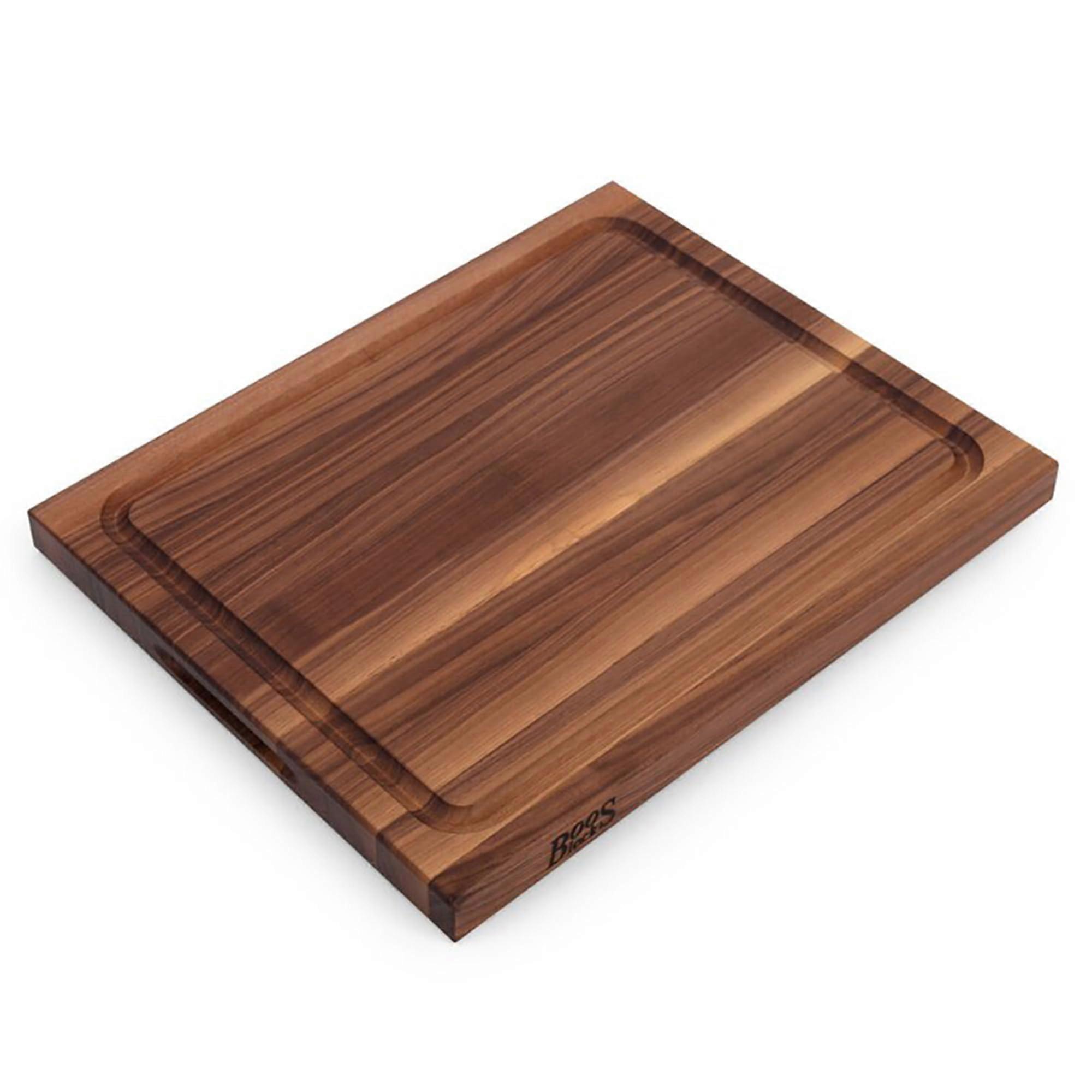 Reversible Cutting Board w/Juice Groove, BBQ Series, 21' x 17' x 1-1/2', Walnut