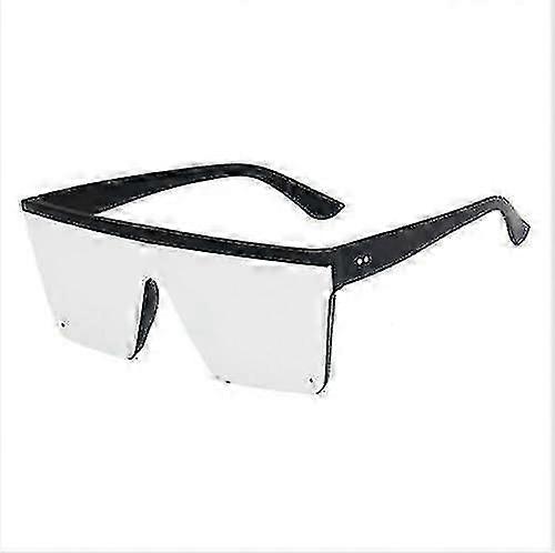 Oversized Square Sunglasses Women Fashion Flat Top One Piece Shade Mirror Uv400