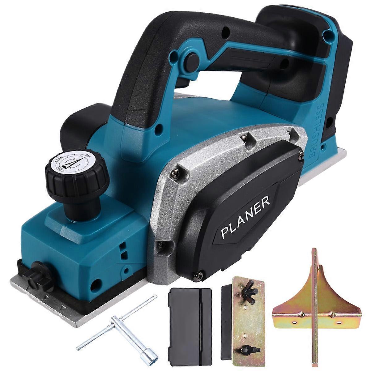 For 18V Rechargeable Lithium Battery Powered Handheld Woodworking Tool Brushless Cordless Electric Planer