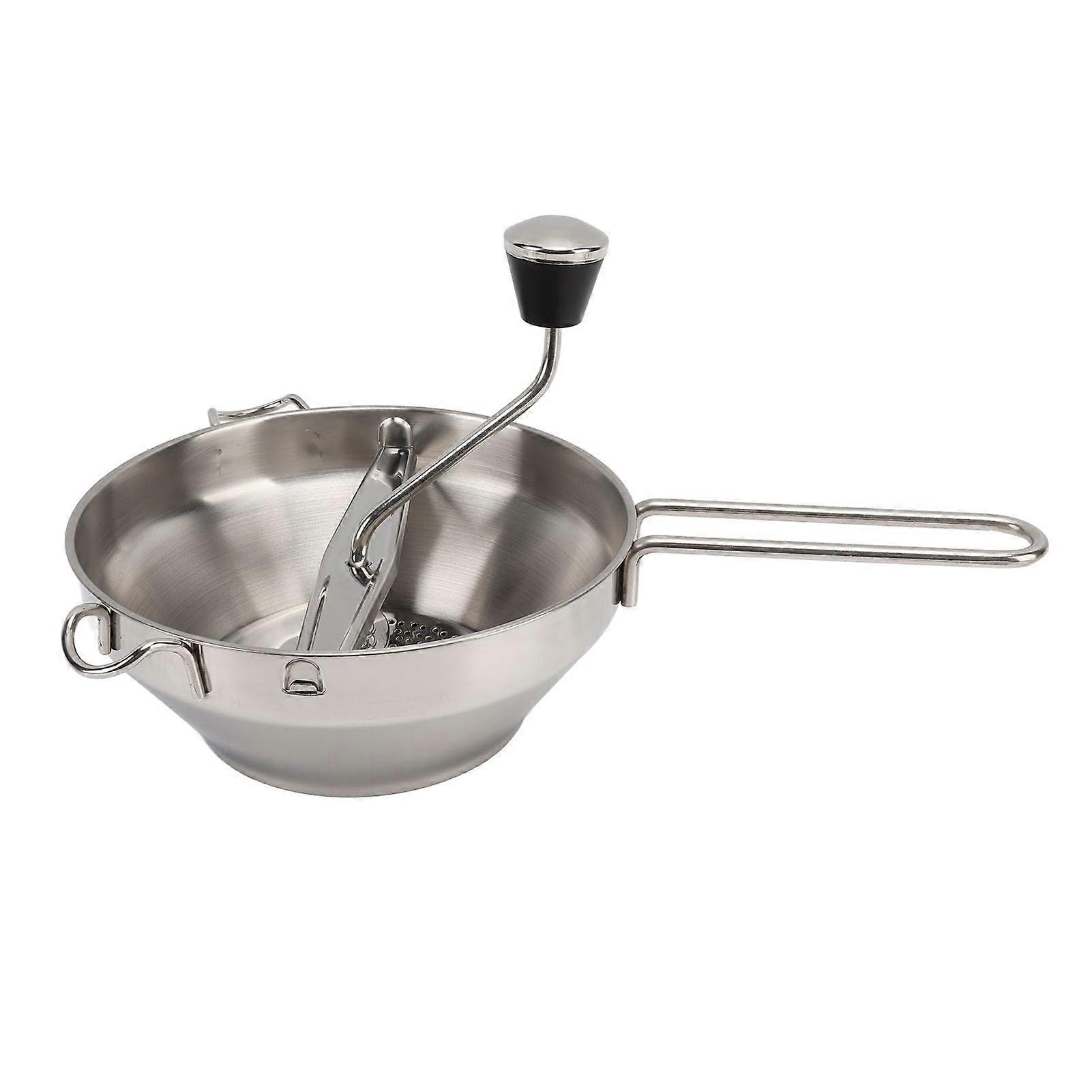 Stainless Steel Manual Food Masher for Potatoes, Garlic, and Vegetables, Ideal for Homemade Jams and Recipes