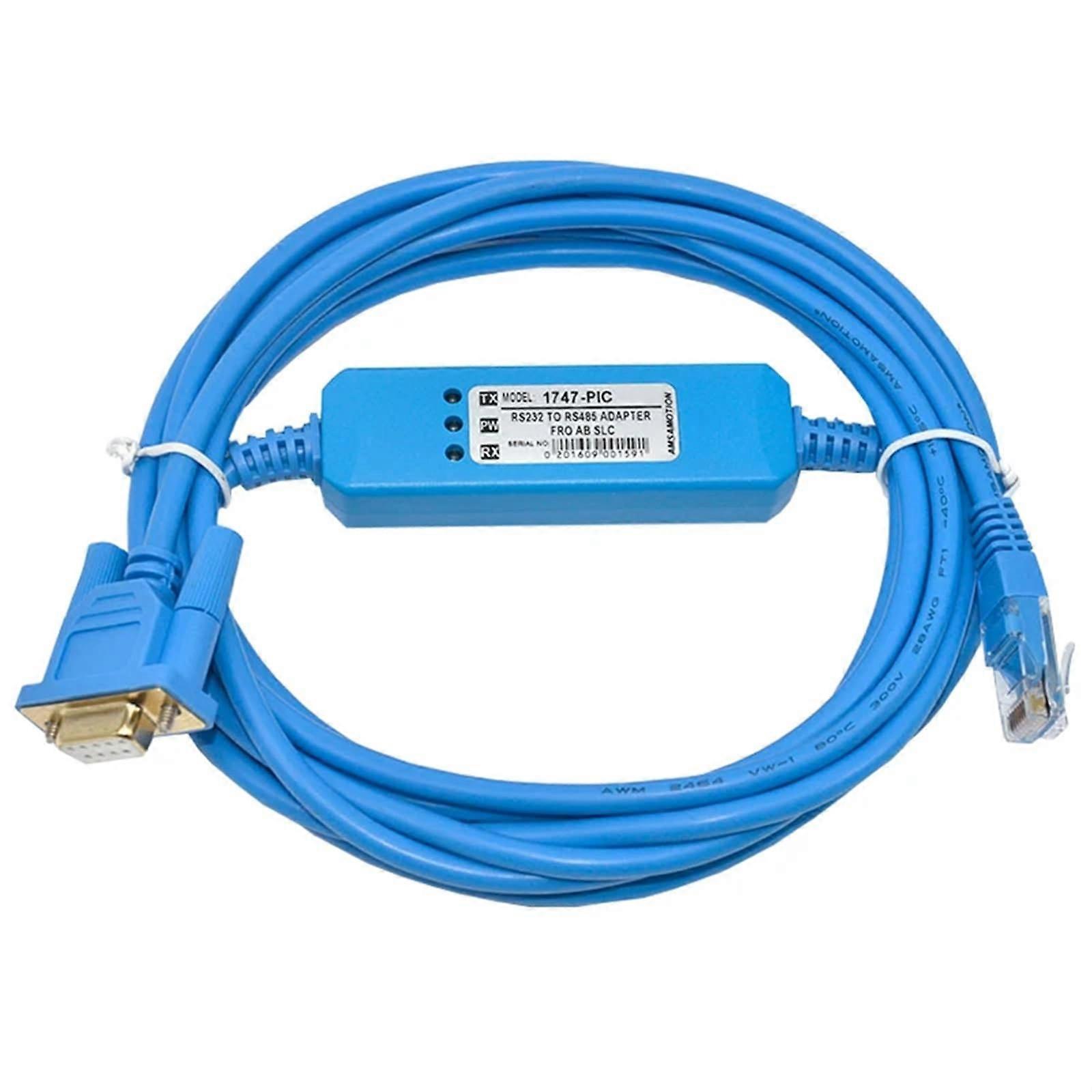 1747-PIC Programming Cable RS232 Data Download Cable DH-458 Gold-Plated Interface for Allen-Bradley SLC Series