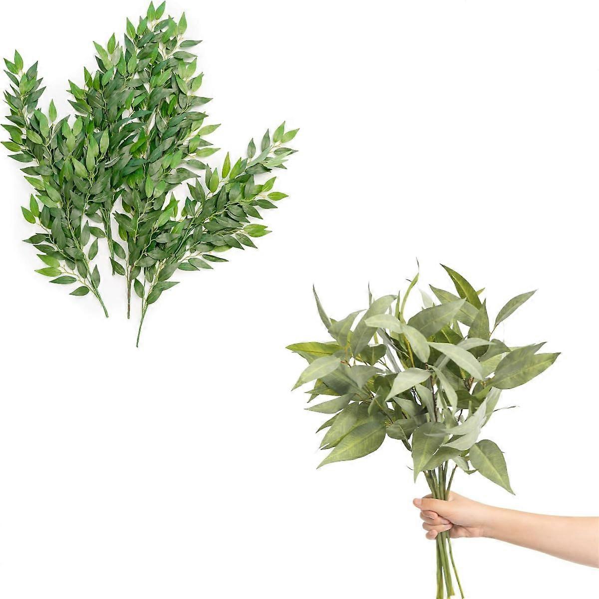 Artificial Italian Ruscus Greenery Long Eucalyptus Stems for Floral Arrangements