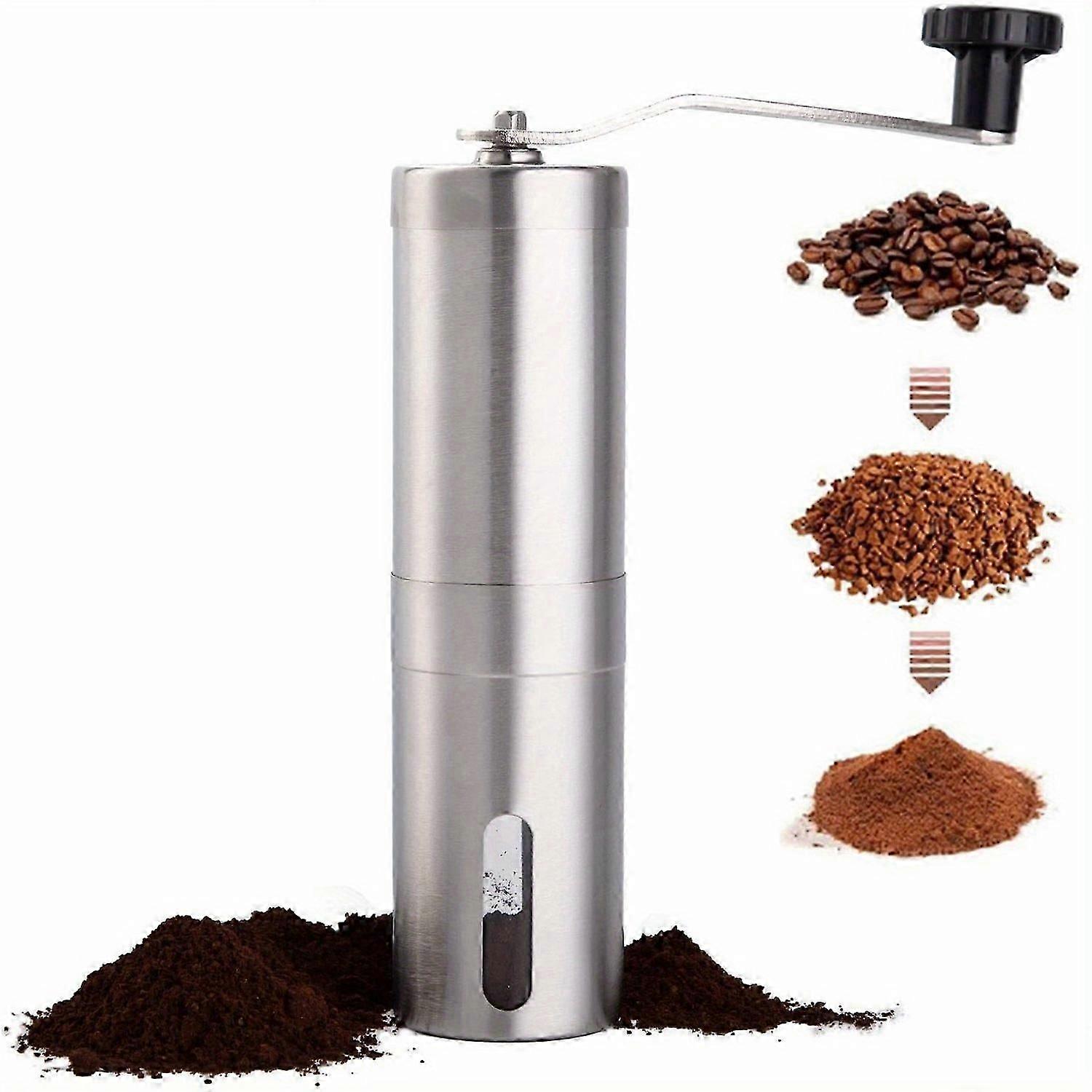 دليل مطحنة حبوب القهوة الفولاذ المقاوم للصدأ مطحنة القهوة اليدوية لدغ السيراميك ل Aeropress ، القهوة بالتنقيط ، اسبريسو ، الصحافة الفرنسية ، المشروب التركي