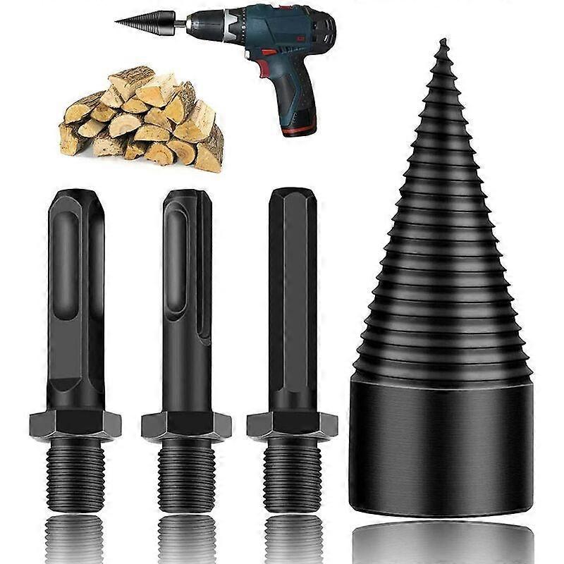 Heating for drill, Wood splitter drill, Wood splitting, Wood splitter drill, Can cut logs, 32mm square handle, round handle and hex shank models (32mm