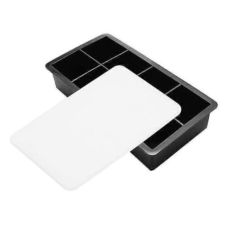 Bar Whiskey Silicone Ice Tray Mold, Specification: 8 Grid Square Cover