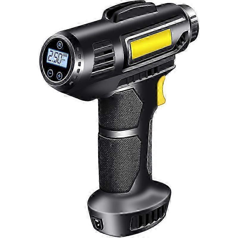 Portable Air Compressor 150PSI Cordless Car Tire Inflator Pump With Pressure Gauge & Light--