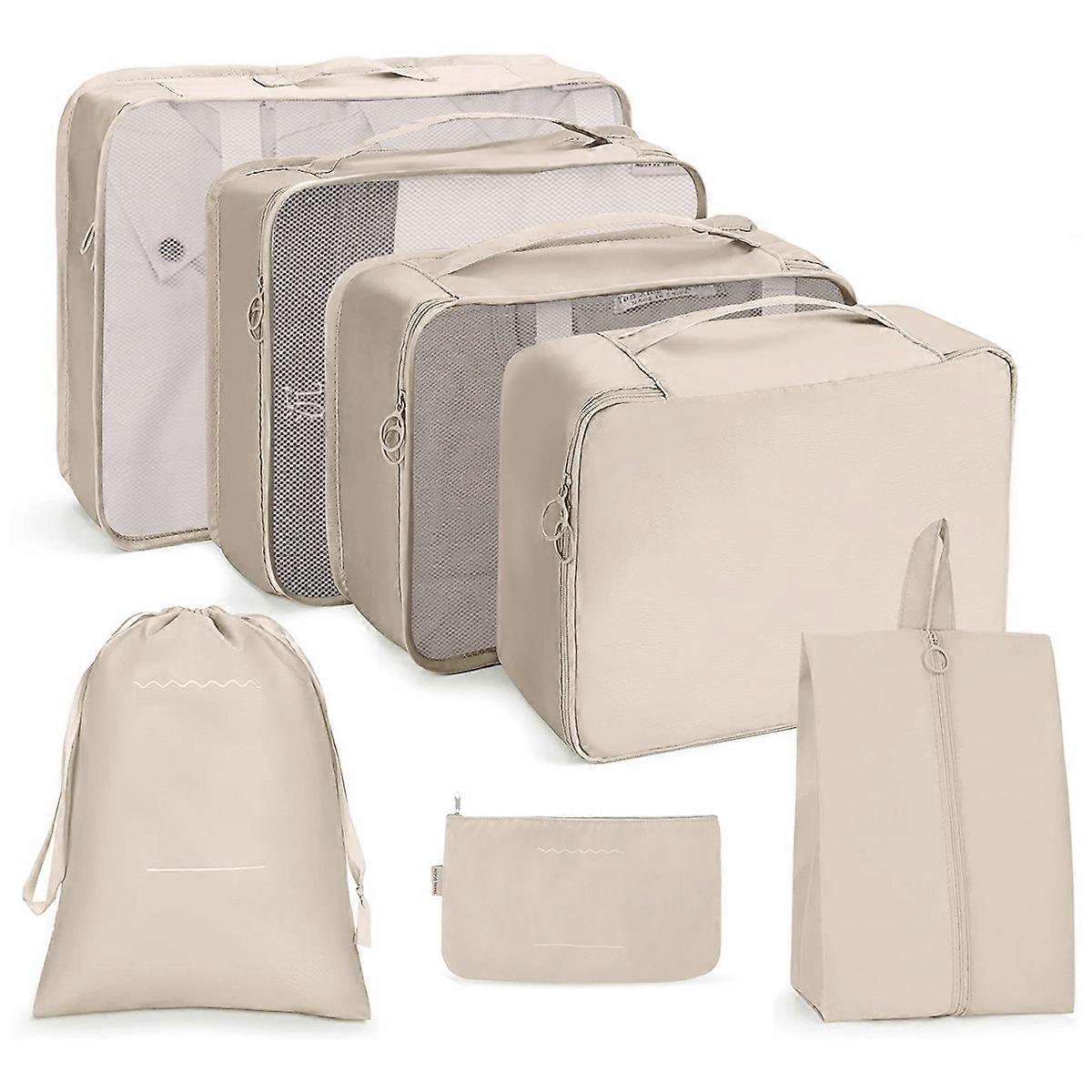 Suitcase organizer packing set for travel essentials 8 pieces