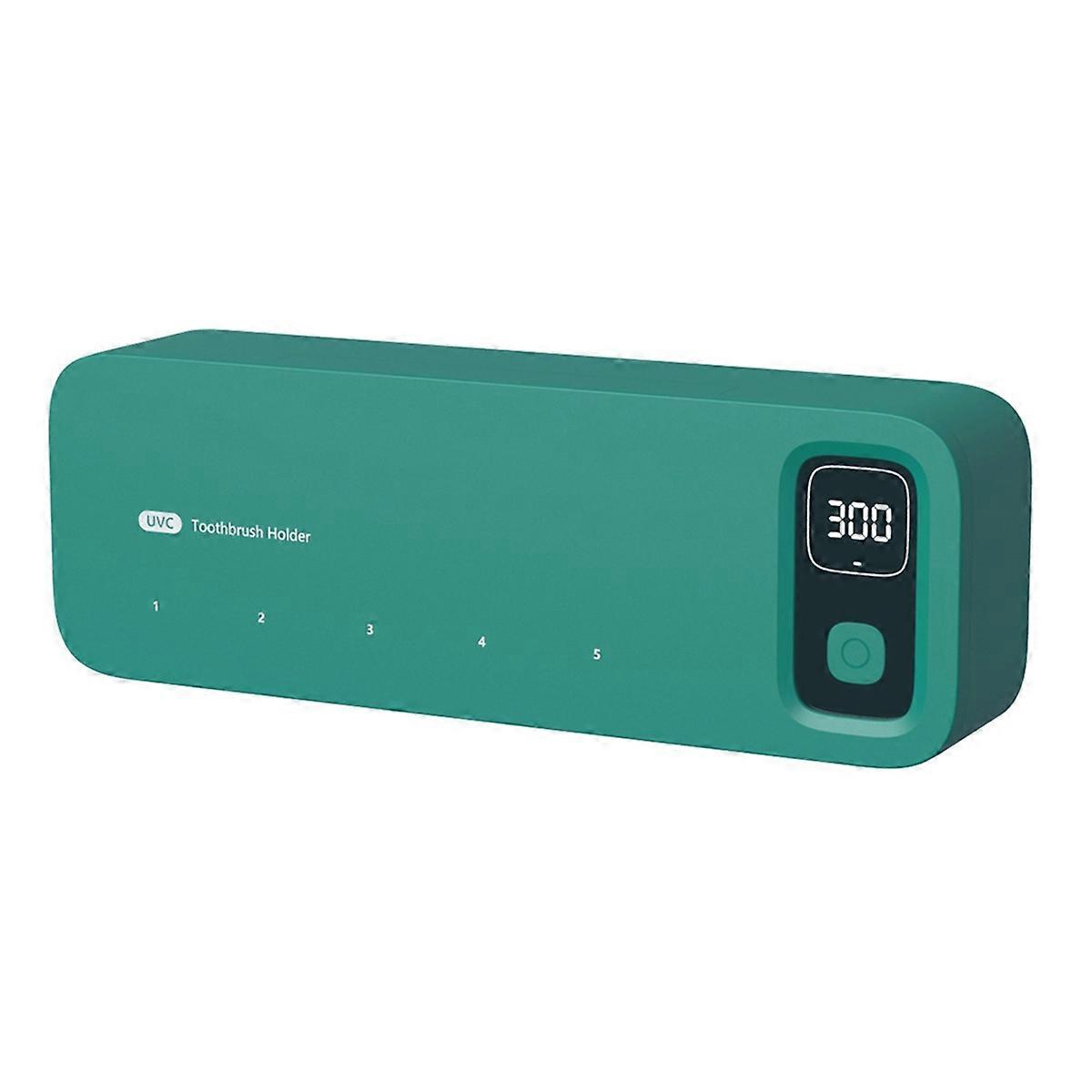 Toothbrush Storage Sterilizer Simple Smart Electric Air Drying Rack Charging UV Storage Box Wall Green