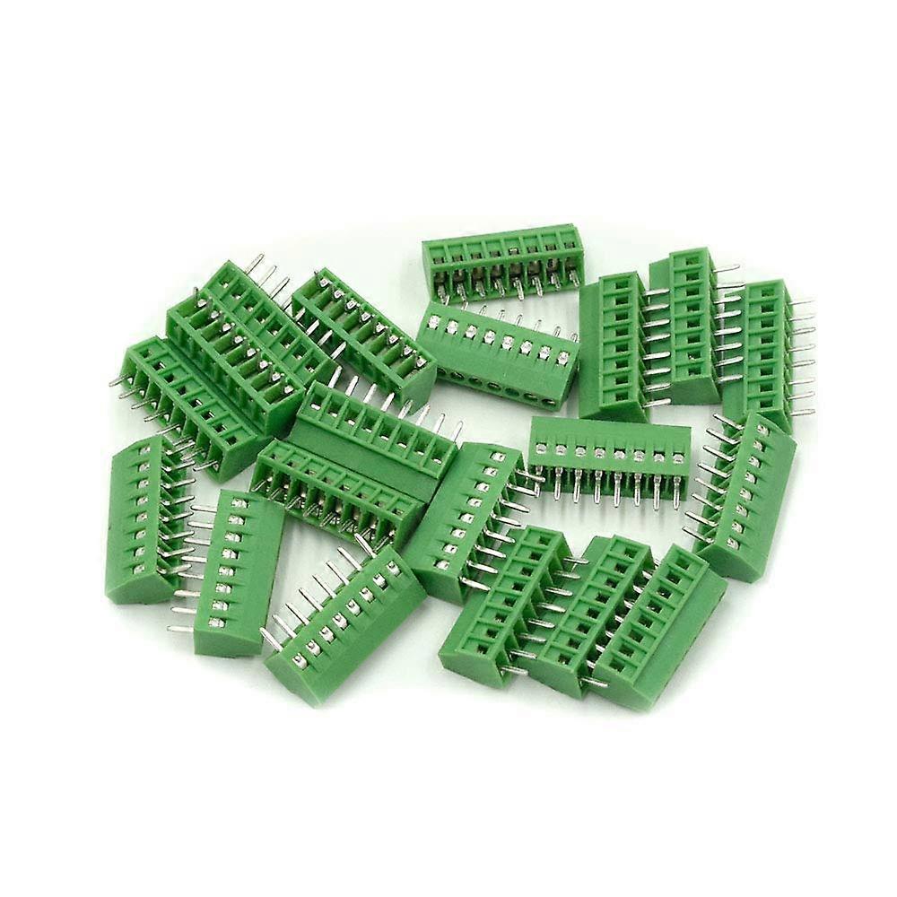 8-Pin 2.54mm Pitch PCB Mount Screw Terminal Block Connector 150V 6A - 20 Pack of Electrical Connectors