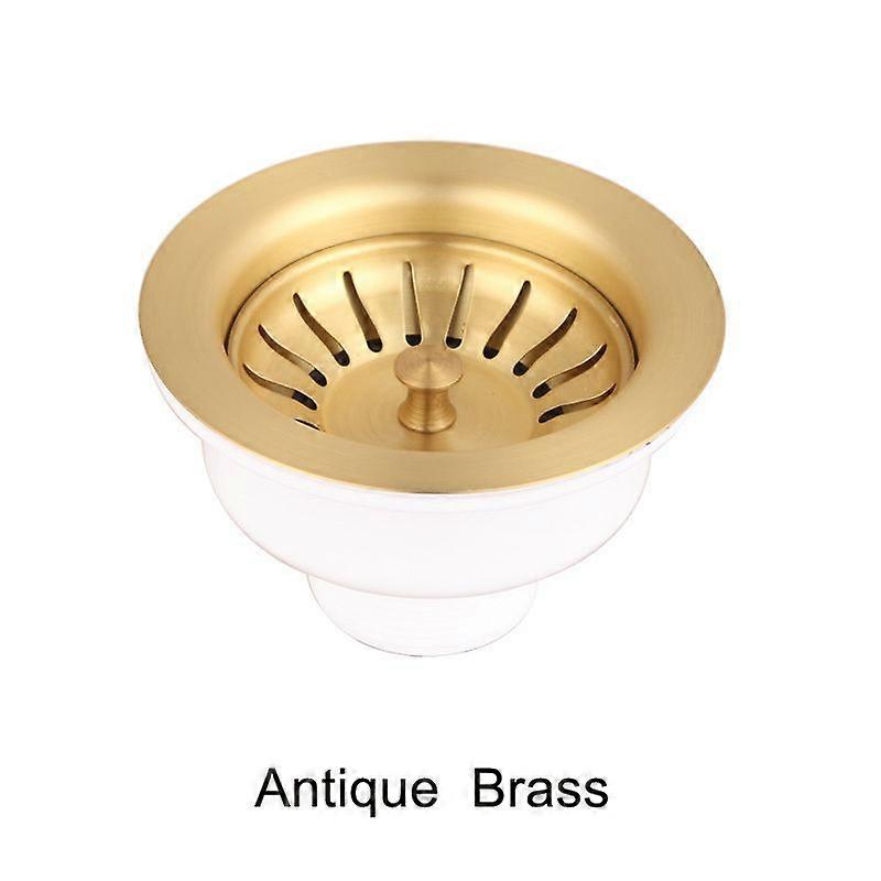 114MM Sink Dish Drainer Strainer Drain Kit for Single Bowl Kitchen Sink Drainage Waste Kit Brushed Gold Brass FilterCraft Pipe Cleaners