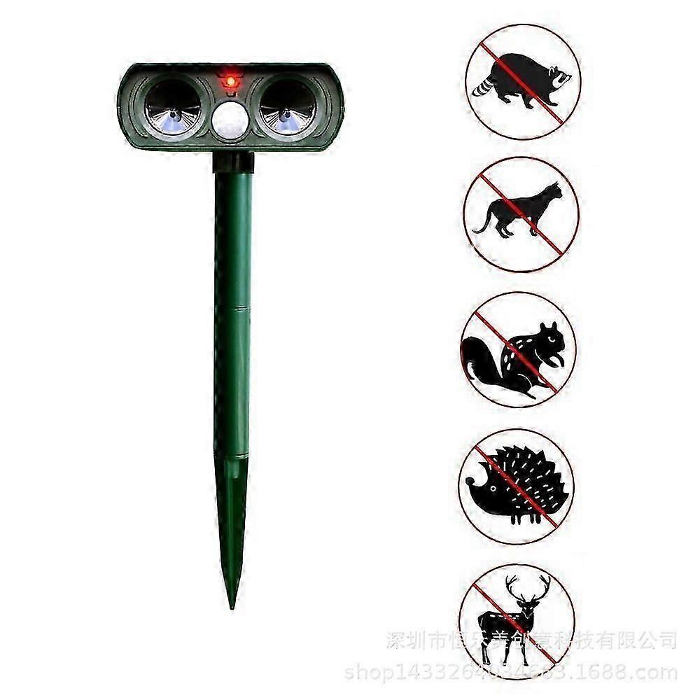 Cat Repellent Cat Scarer,Ultrasonic Solar Powered Waterproof Animal Repeller with Motion Sensor Flashing Light, Outdoor Pest Deterrent