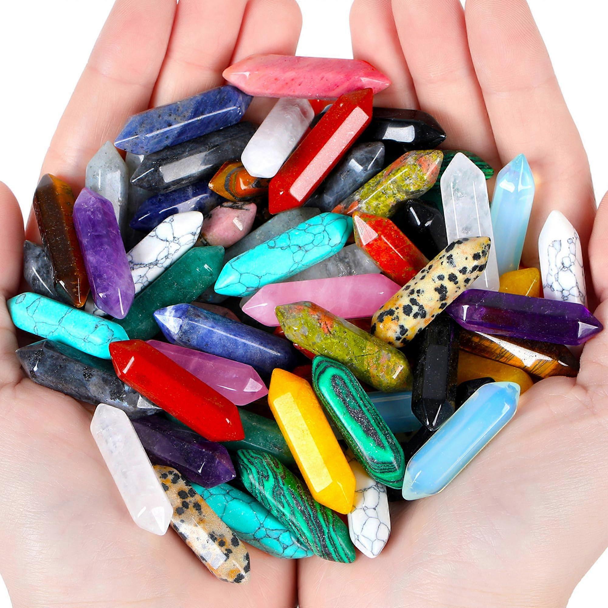 72 Pcs Crystals and Healing Stones Crystal Wands Bulk Crystals and Stones Gemstones Whole