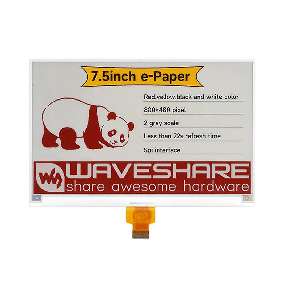 E-Ink Display 800x480 Red Yellow Black White E-Paper Screen