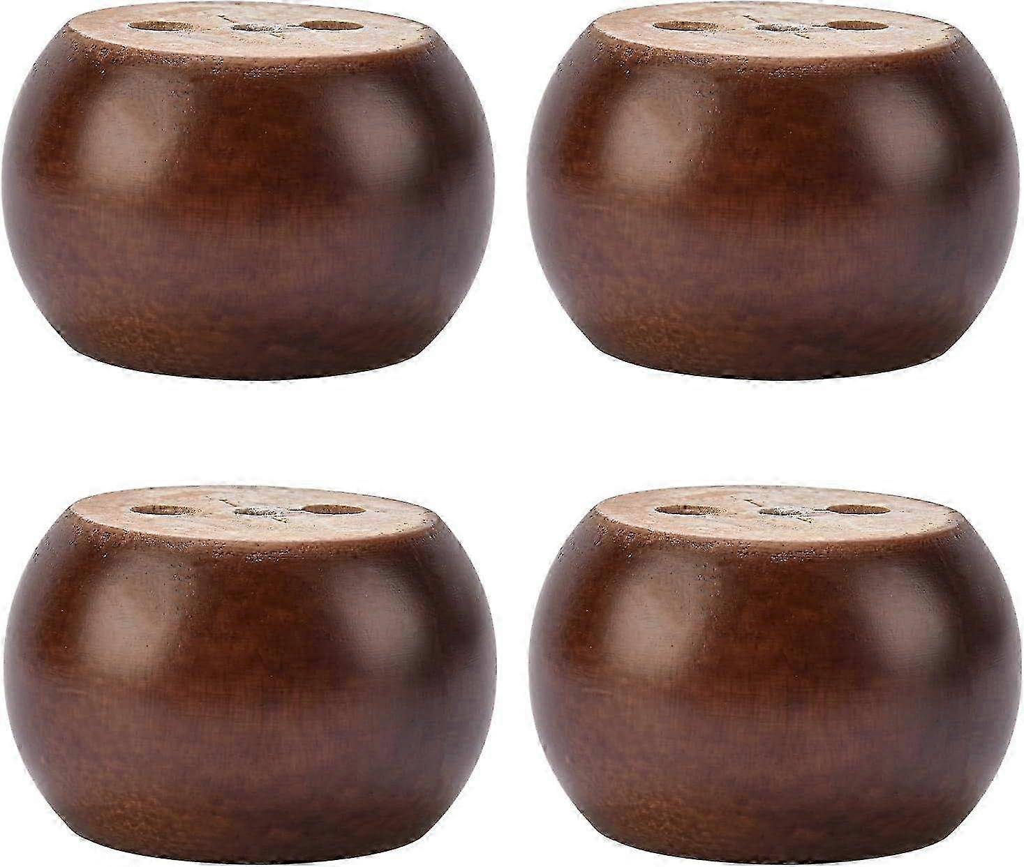 4 قطع 5 سم أرجل خشب الجوز الصلب كرسي خزانة أريكة والعثمانية