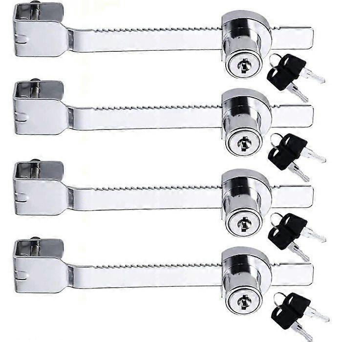 Set of 4 sliding saw locks with different key lock glass display case, vivarium, terrarium, display case, lock