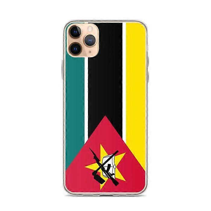 Phone case - PIXELFORMA - iPhone 11 Pro Max - Mozambique Flag - Transparent plastic - TPU