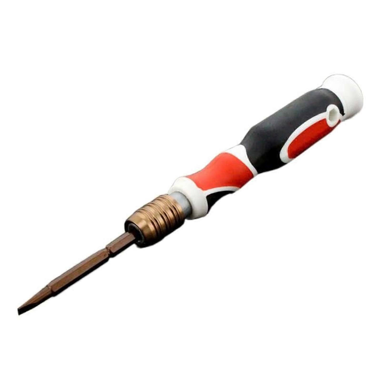 Upgraded Phillips & Slotted Screwdriver Anti-slip Handle Magnetic Screwdriver Easy Operation 2 in 1 Screwdriver 4mm