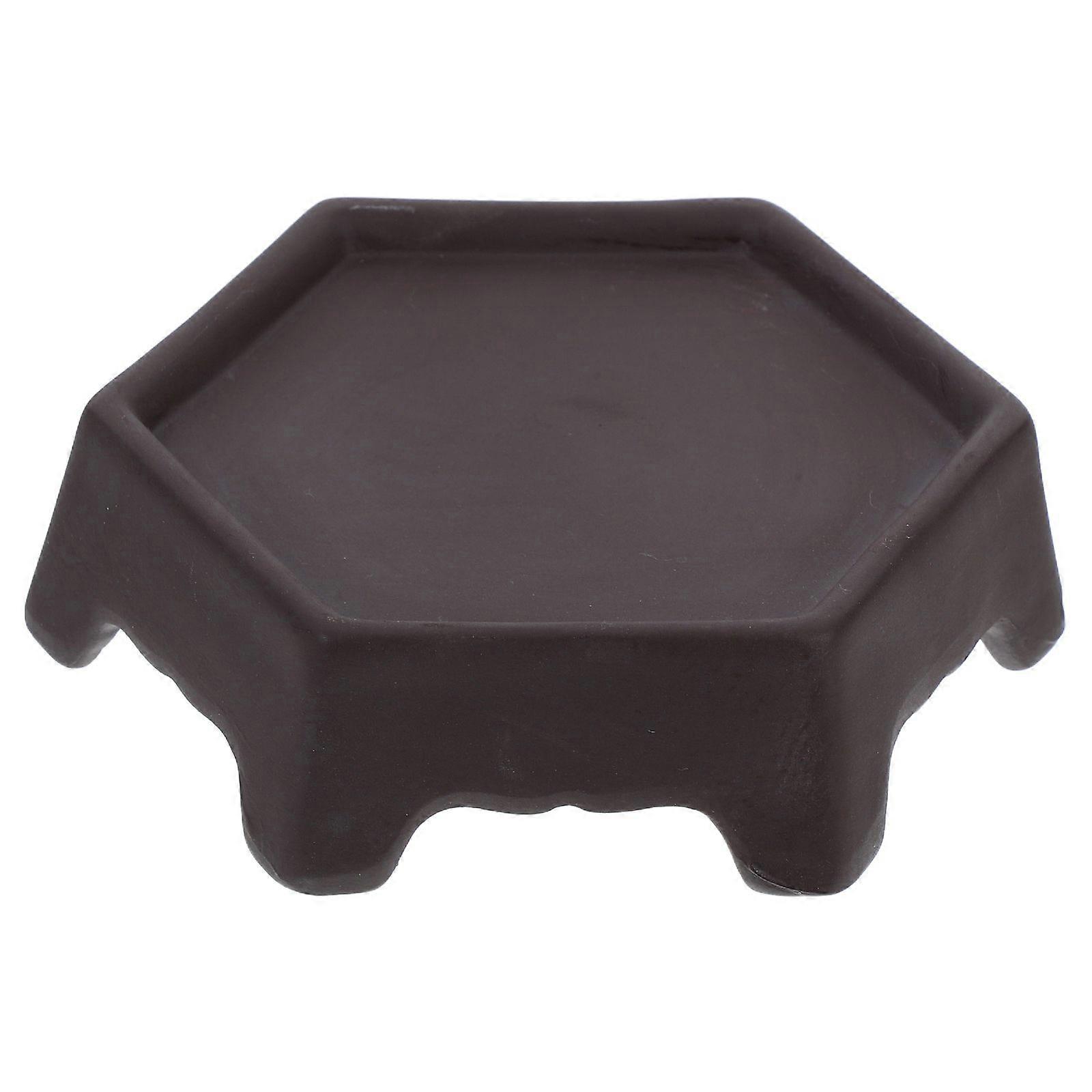 Ceramic Pot Stool Display Stand Hexagonal Tray For Succulent Plants Indoor Flower Pot Holder Decorative Pedestal Stand For Home And Garden
