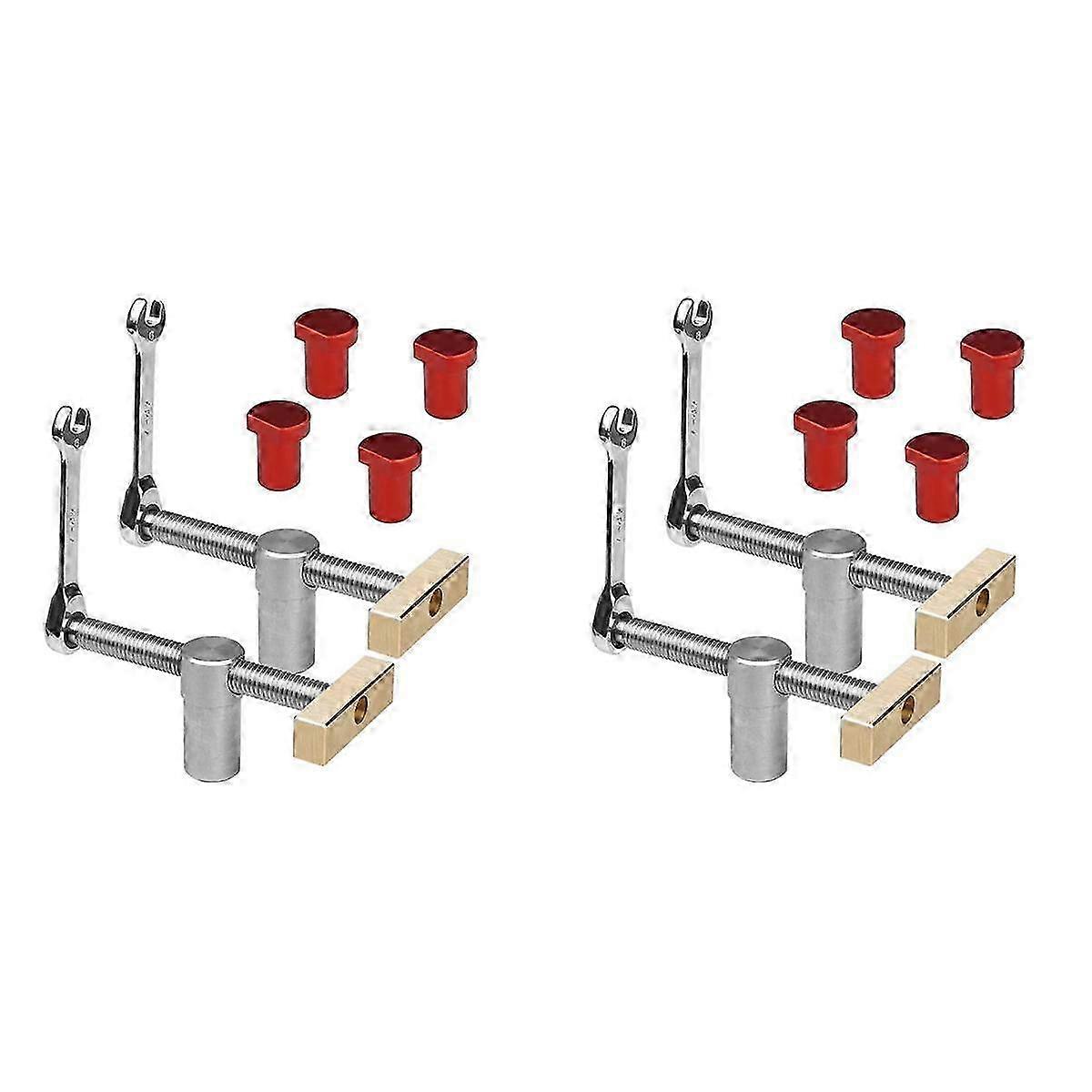2-Pack Bench Dog Clamp Fixture with Stop Sets for Woodworking Vise Joinery & Carpenter Tools