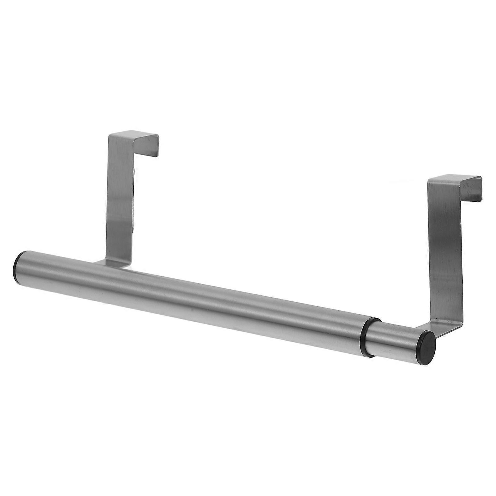 Telescopic Towel Rack for Cabinet Doors – No Drill Installation – Multi Functional Hook for Towels & Cleaning Cloths – Space Saving Bathroom &