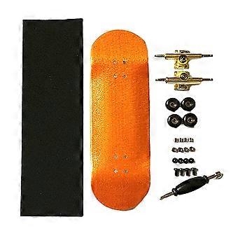 Maple Finger Skateboarding Toy per Adulto Bambino Finger Skateboard Kit Dito SkateBoard Gioco Da Tavolo Interazione Giocattolo Giallo