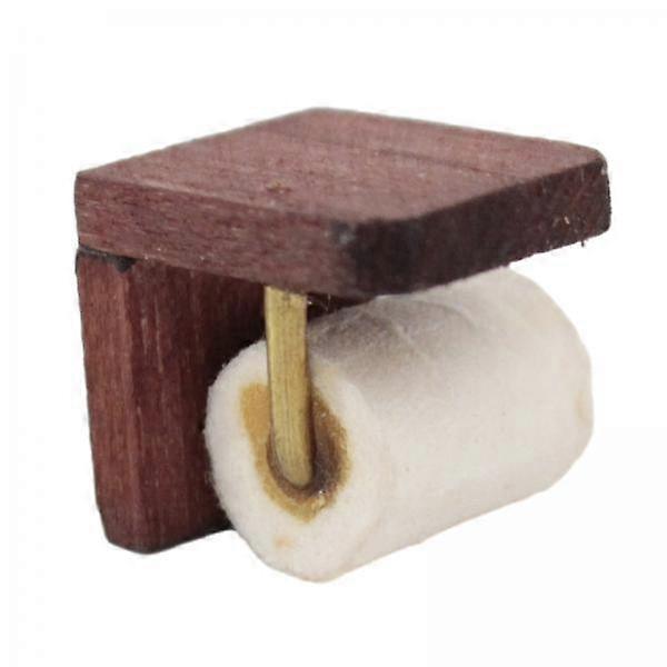 6x1/12 Dollhouse Toilet Paper Holder Miniature Model Durable for Scene Scenery