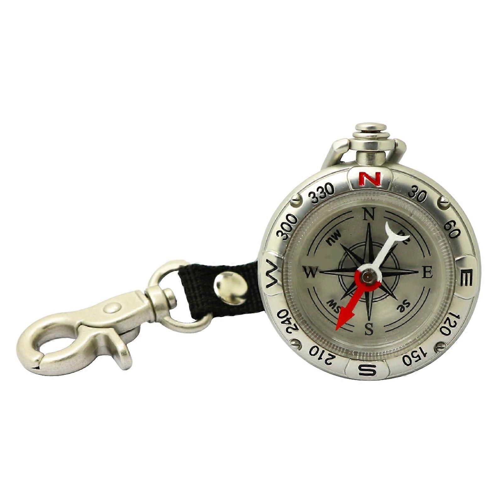 Pocket Compass Keychain - Zinc Alloy Navigation Tool for Outdoor Camping and Climbing - Model Ref: 3462