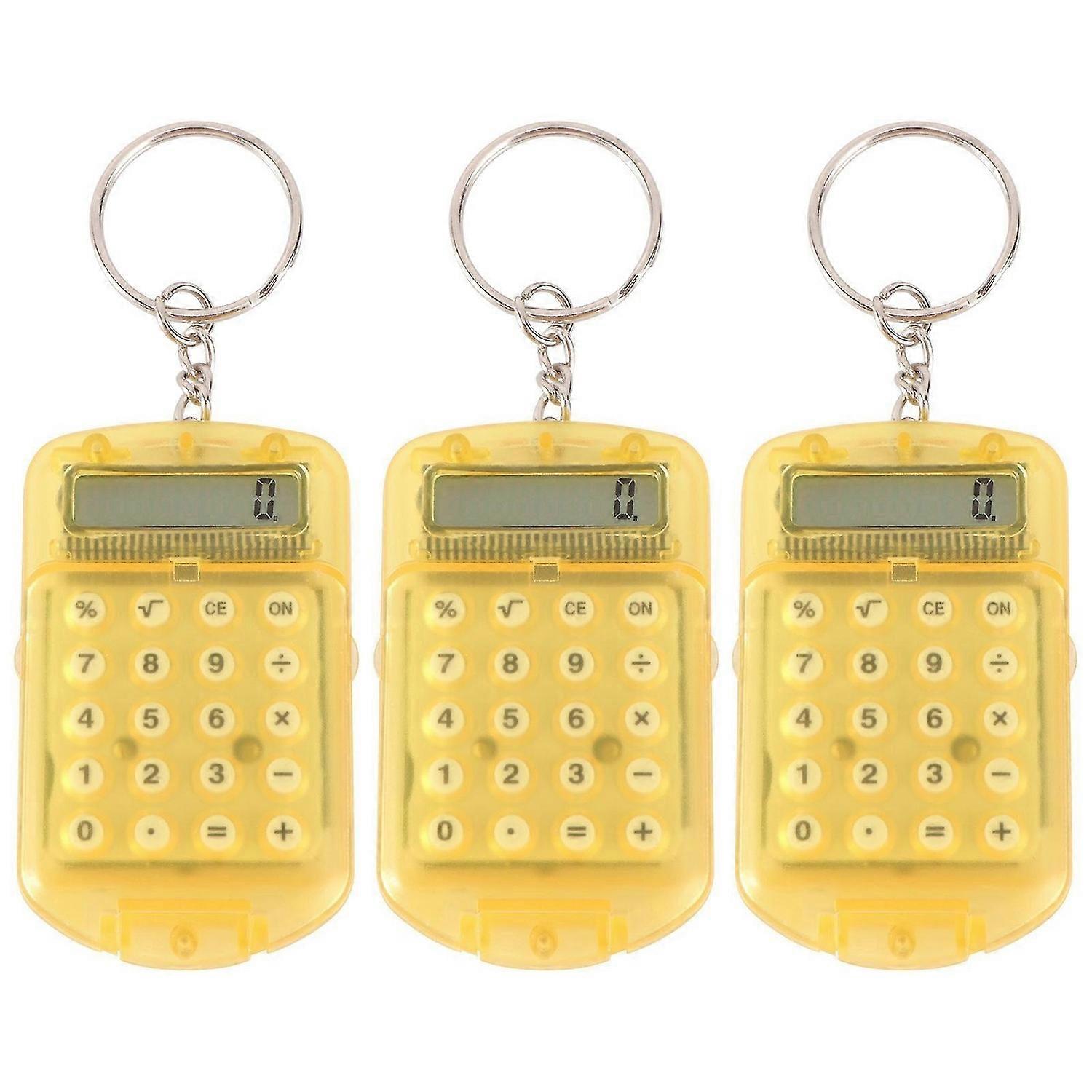 3 Pcs Kids Keychains Children Calculator Portable Calculator Keychain Mini Calculator Pocket Electro