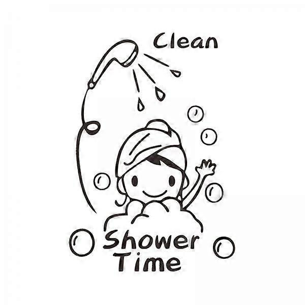 Bathroom Wall Art Decals, Shower Decor Stickers