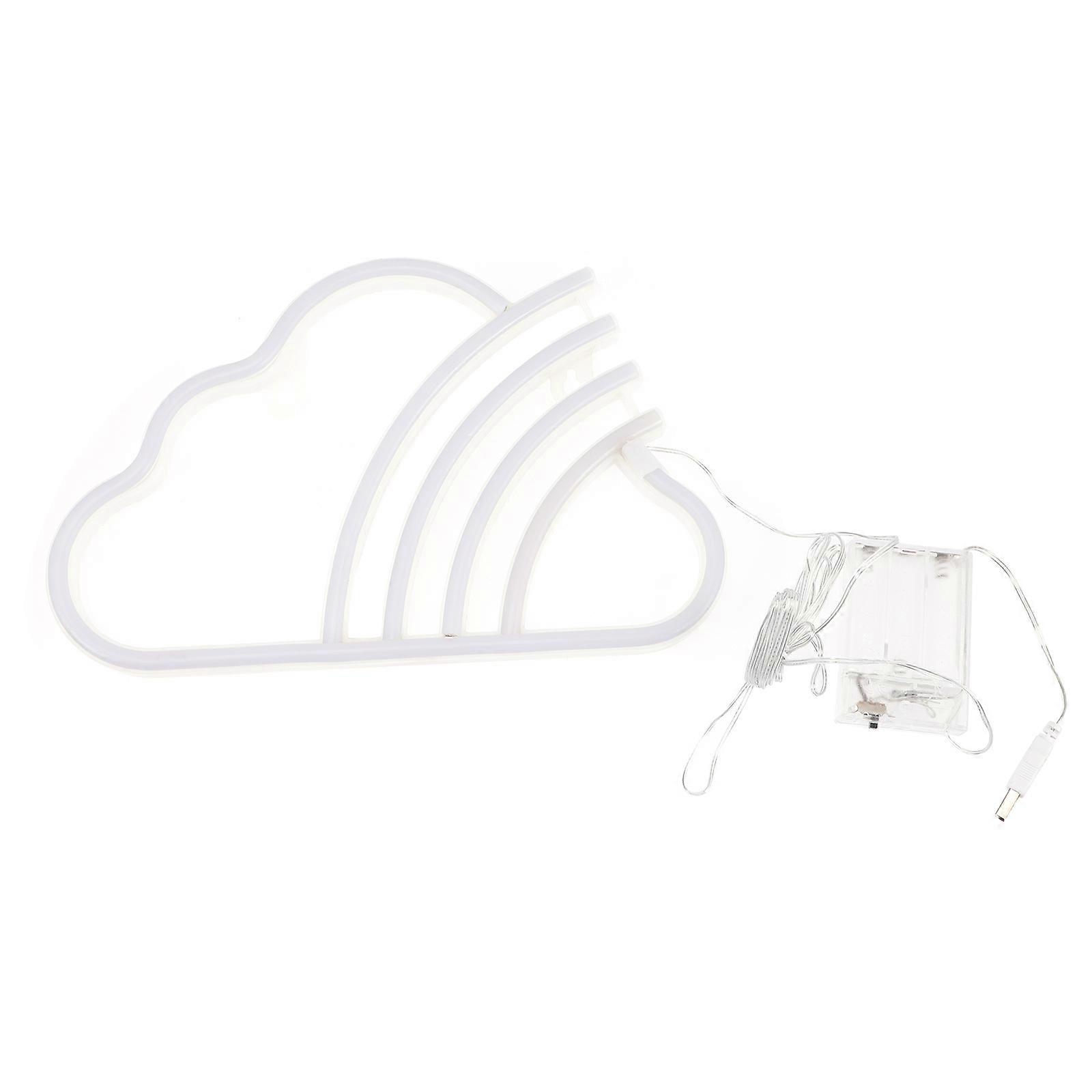 Cloud Neon Sign LED Light for Decoration Featuring Rainbow Shape
