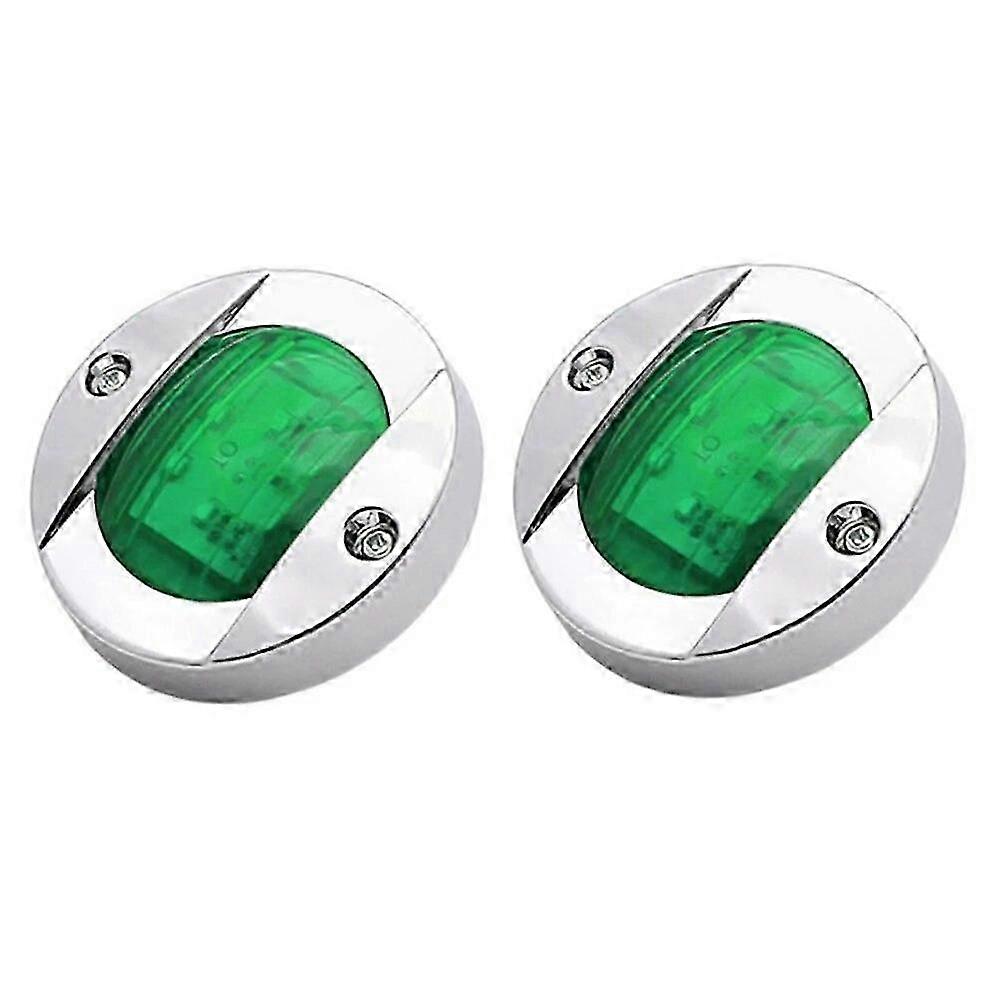 2個の赤、緑、LEDボート、ナビゲーションライト、12V IP68防水マリンシグナルランプ