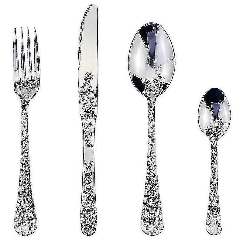 エレガントな樹脂リベットステンレス鋼ウエスタンカトラリー家庭用4点セット