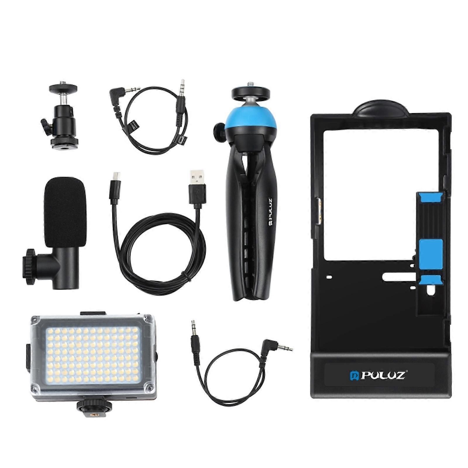 Universal Handheld Vlogging Rig Live Broadcast Kit Mini-Tripod w/ Bracket