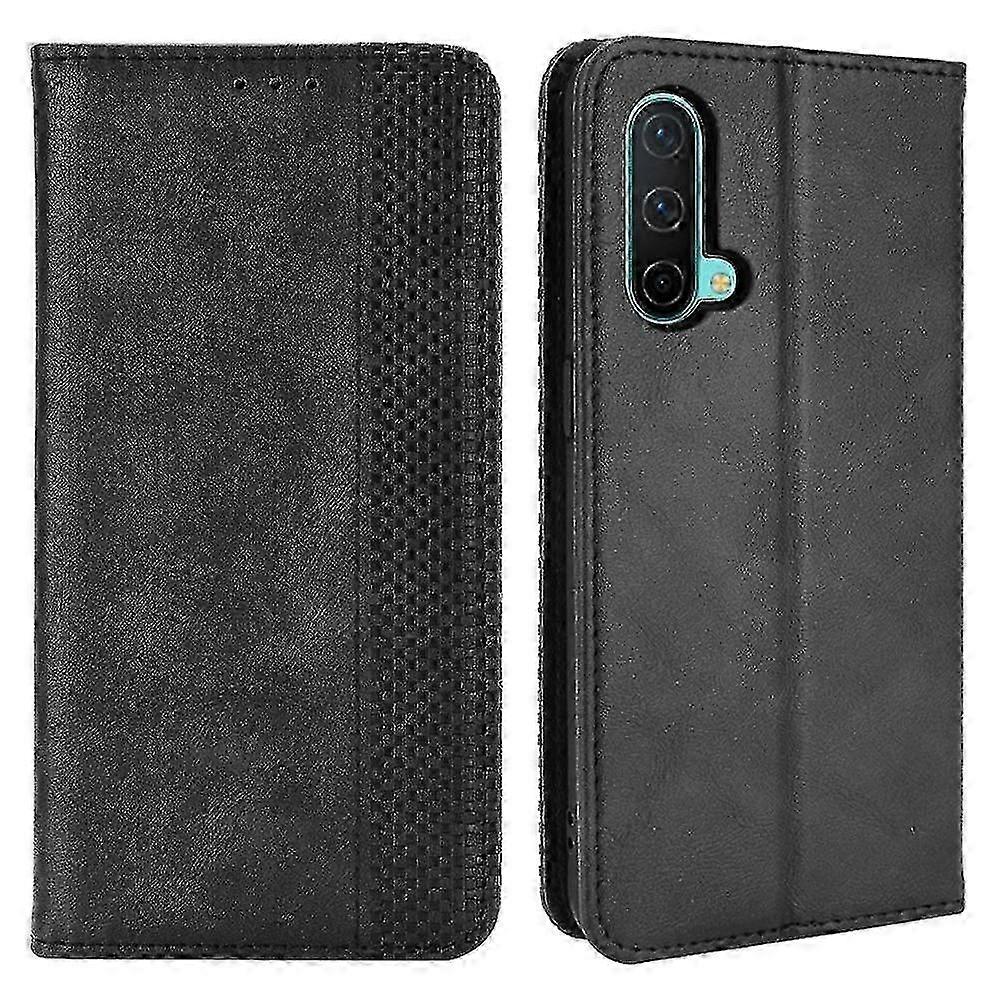 OnePlus Nord CE 5G Full Coverage Protective Case with Vintage PU Leather and Magnetic Closure
