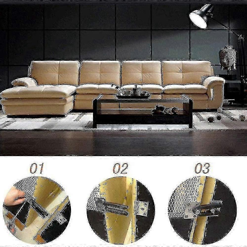 Sectional Couch Connector, 4 Pcs Metal Sofa Joint Snap Alligator Style Sectional Couch Connector Tao [jkw]