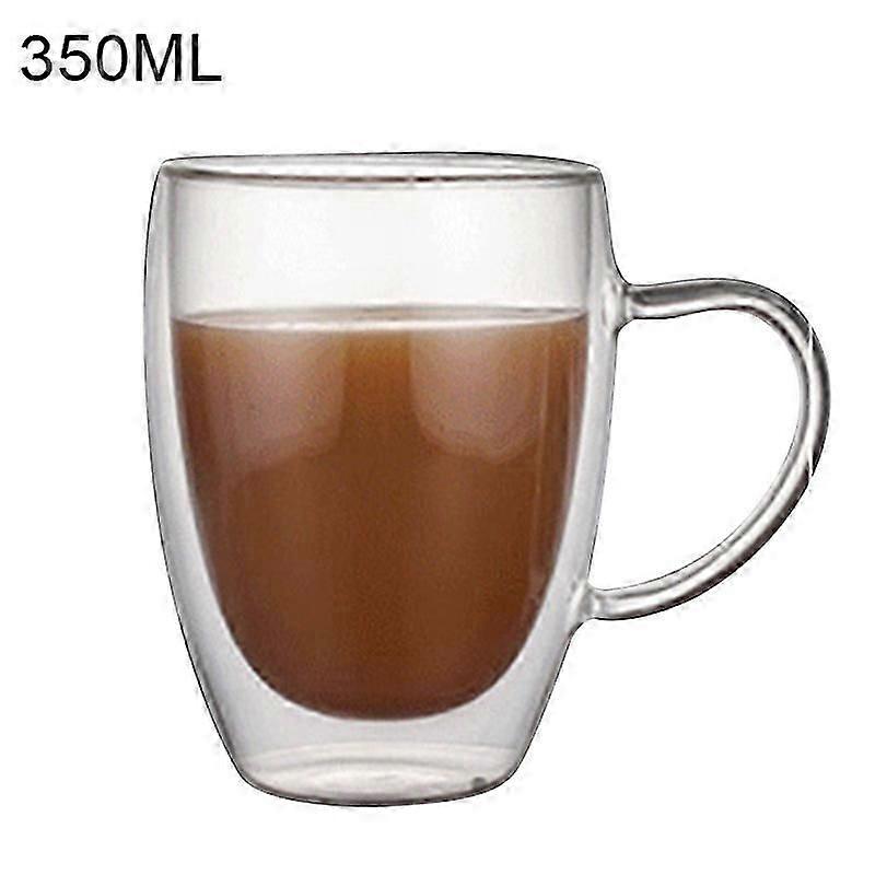 Double Wall Insulated Glasses Espresso Mugs Borosilicate Glass Cups 280ML