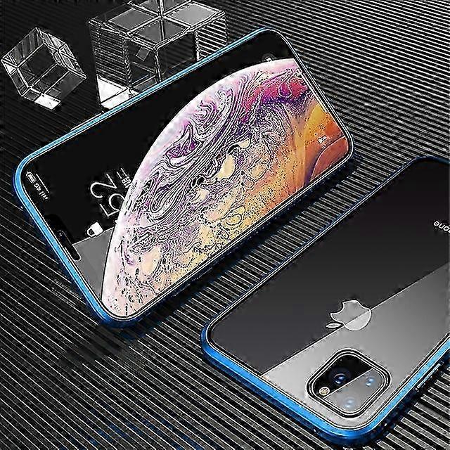 Magnetic Phone Case for  13 12 11 Pro Max X XS XR 8 7 Plus with Double Sided Tempered Glass Protection