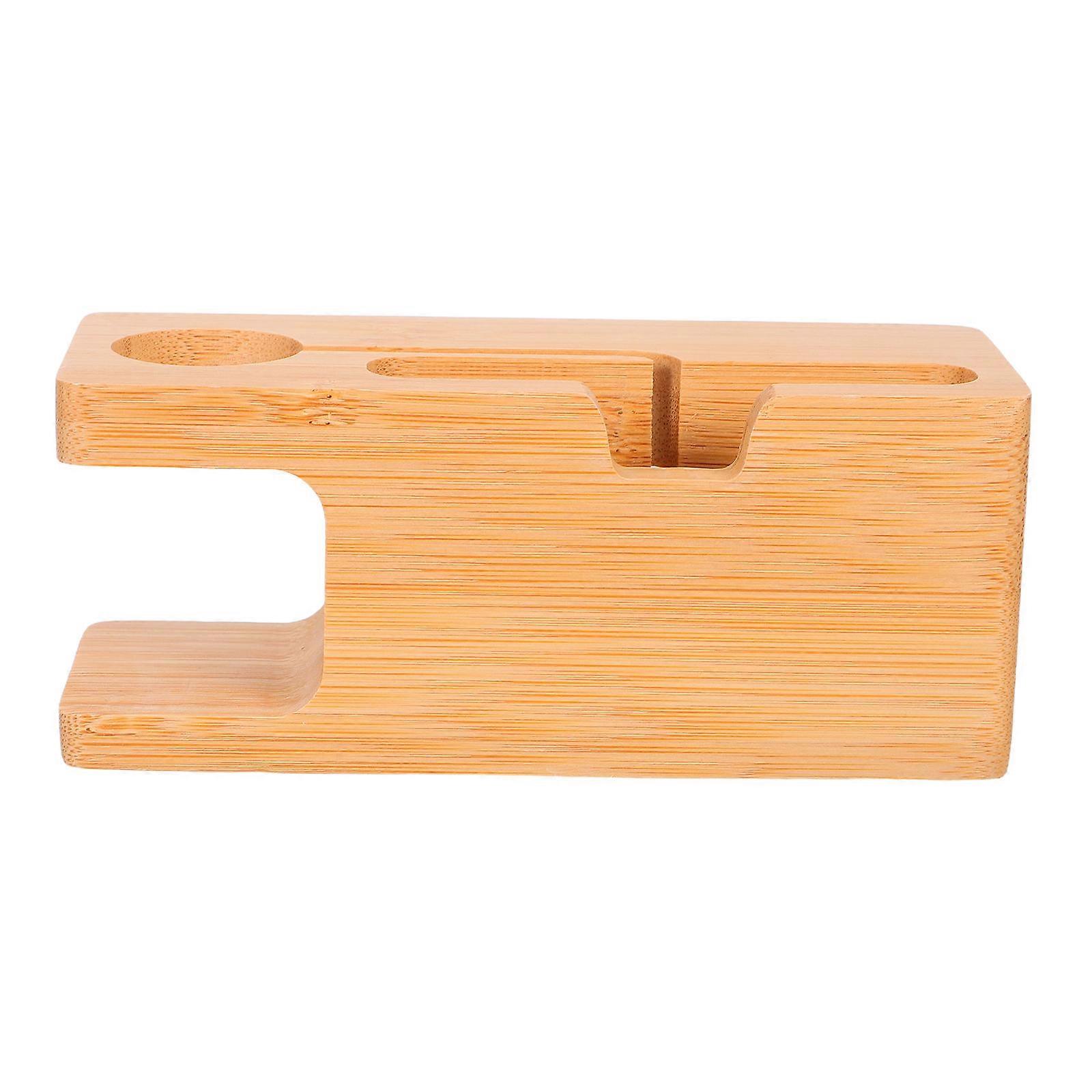 Wood Phone Docking Stand Bamboo Charging Station for and 5.5 x 6 x 13.5 Cm 1Set