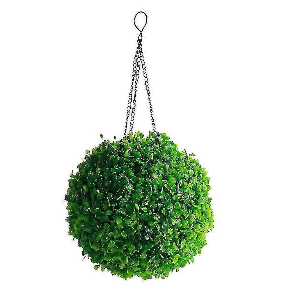 Solar Lamp LED Light Green Grass Ball Chandelier Home Decor Outdoor Rechargeable Artificial Plant Ba