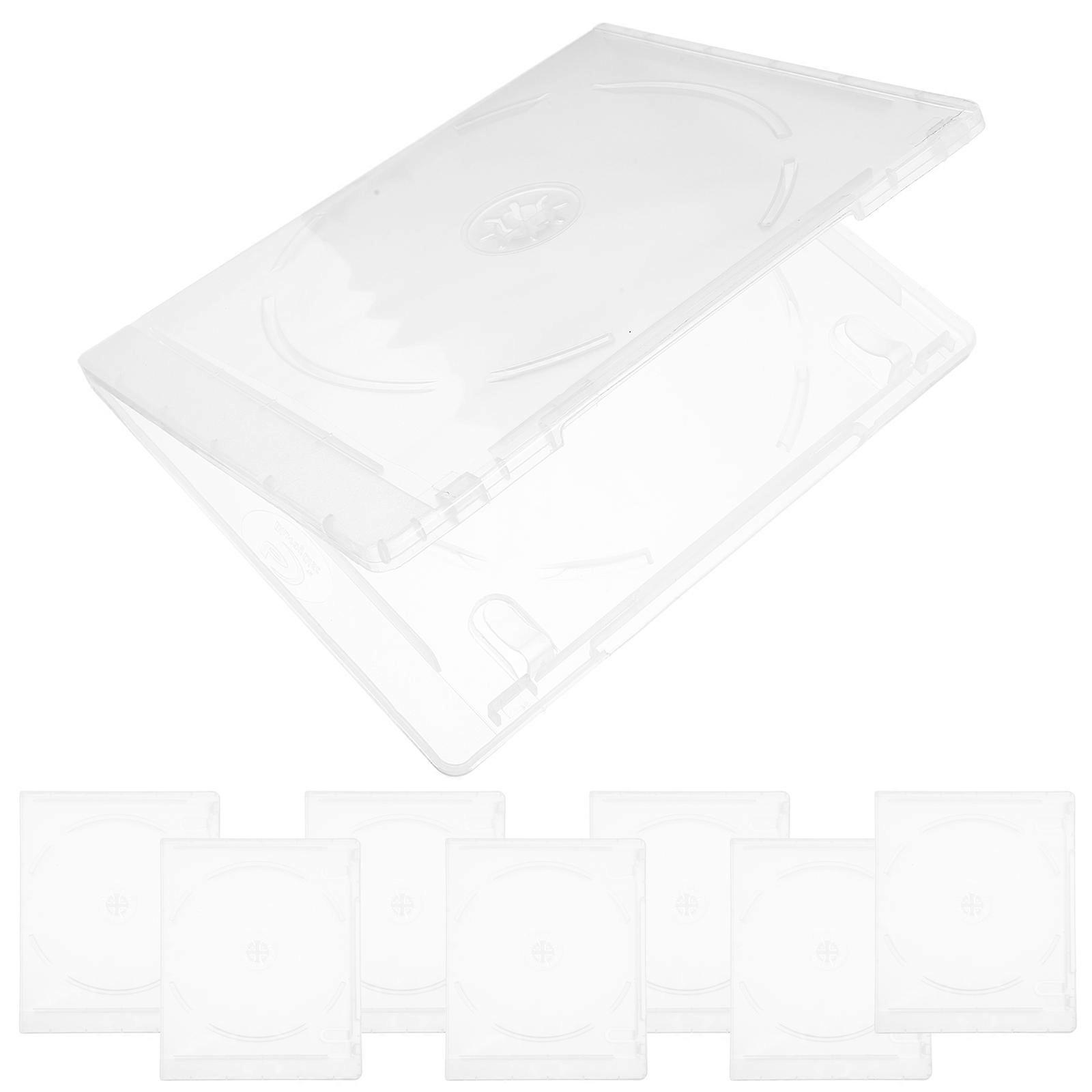 Clear Box Compact Disc Storage Organization Material 8Pcs