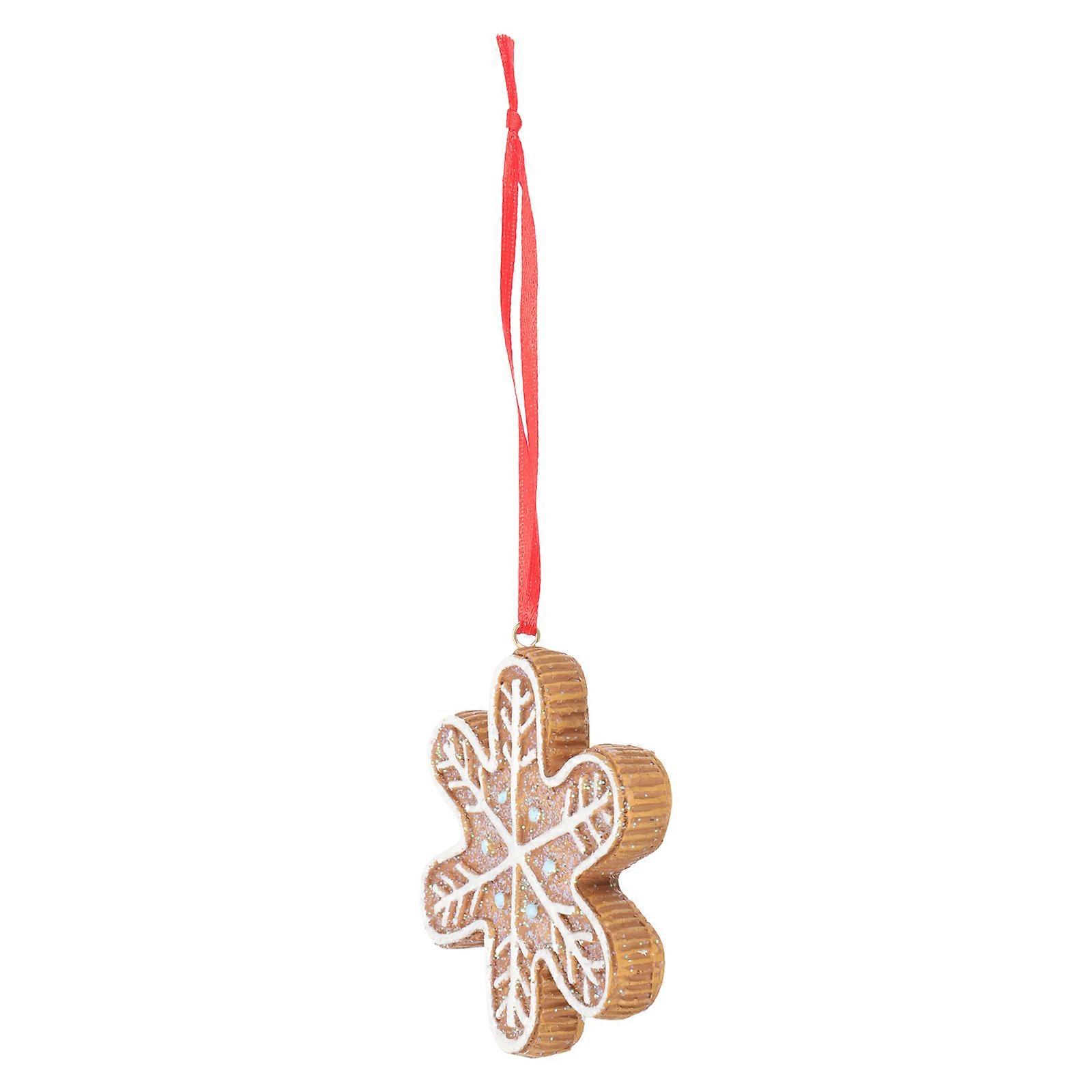 Cute Cartoon Ornaments Christmas Tree Hanging Decoration Light Brown 8x7cm Resin 1Set